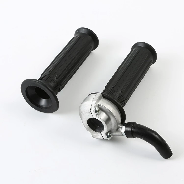Black 7/8" 22mm Motorcycle Throttle Handlebar Handgrip For GN125 GN 125 Cafe Racer Old School Retro Custom